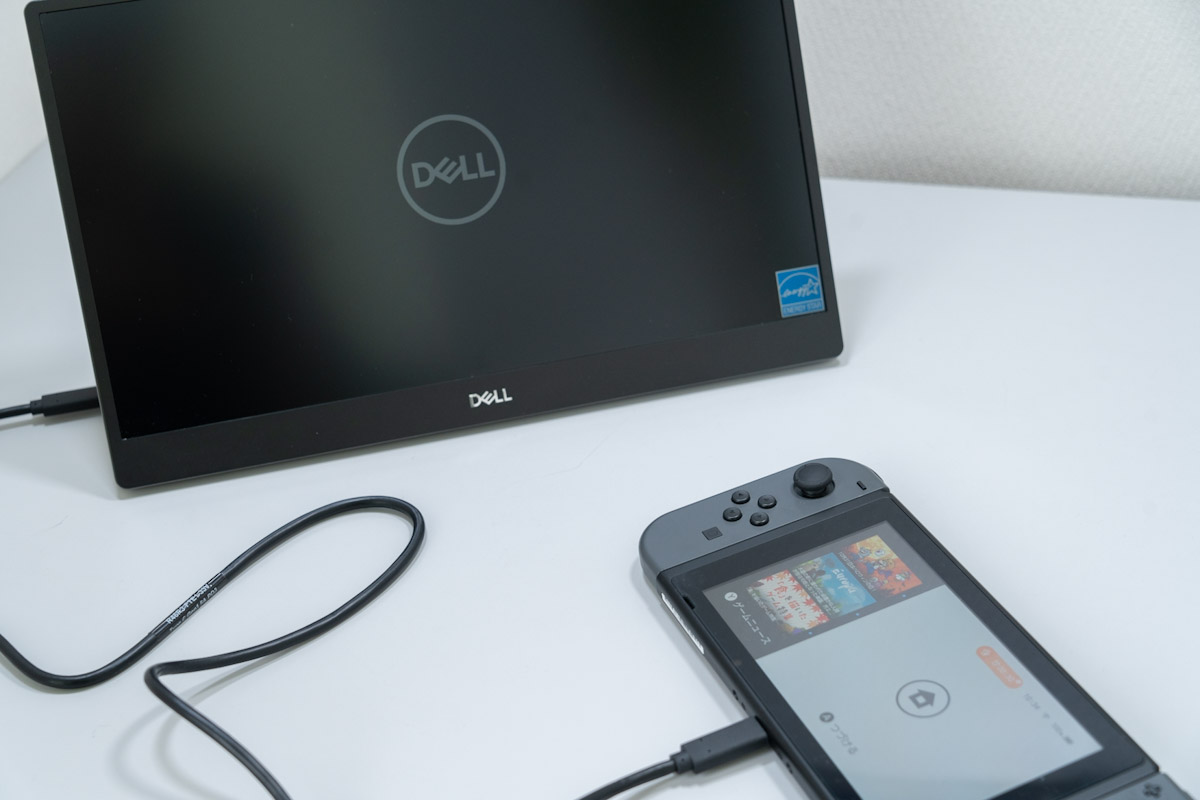 DELL P1424HにSwitchを繋いだところ