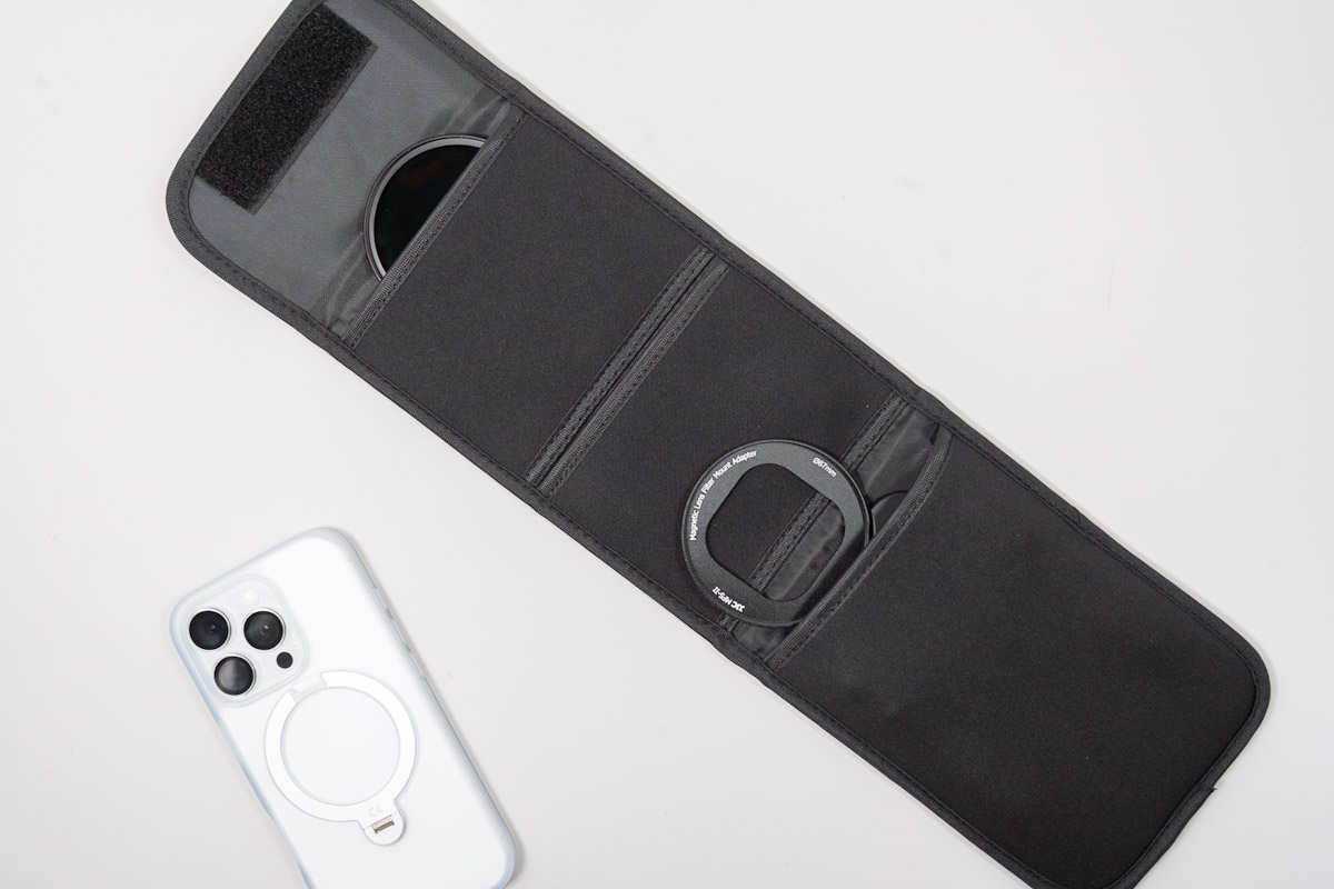 JJC MagSafe対応スマホレンズフィルターアダプター付属のポーチ