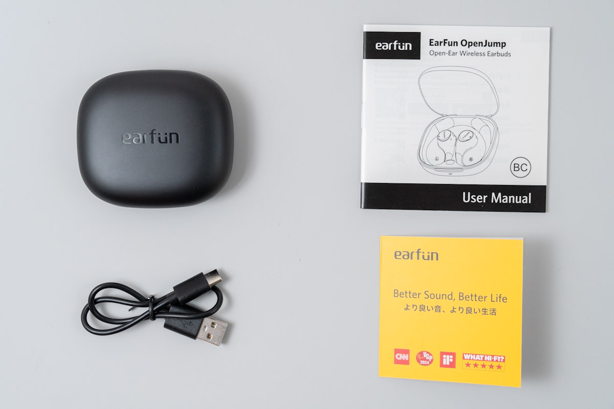 EarFun OpenJumpの同梱物