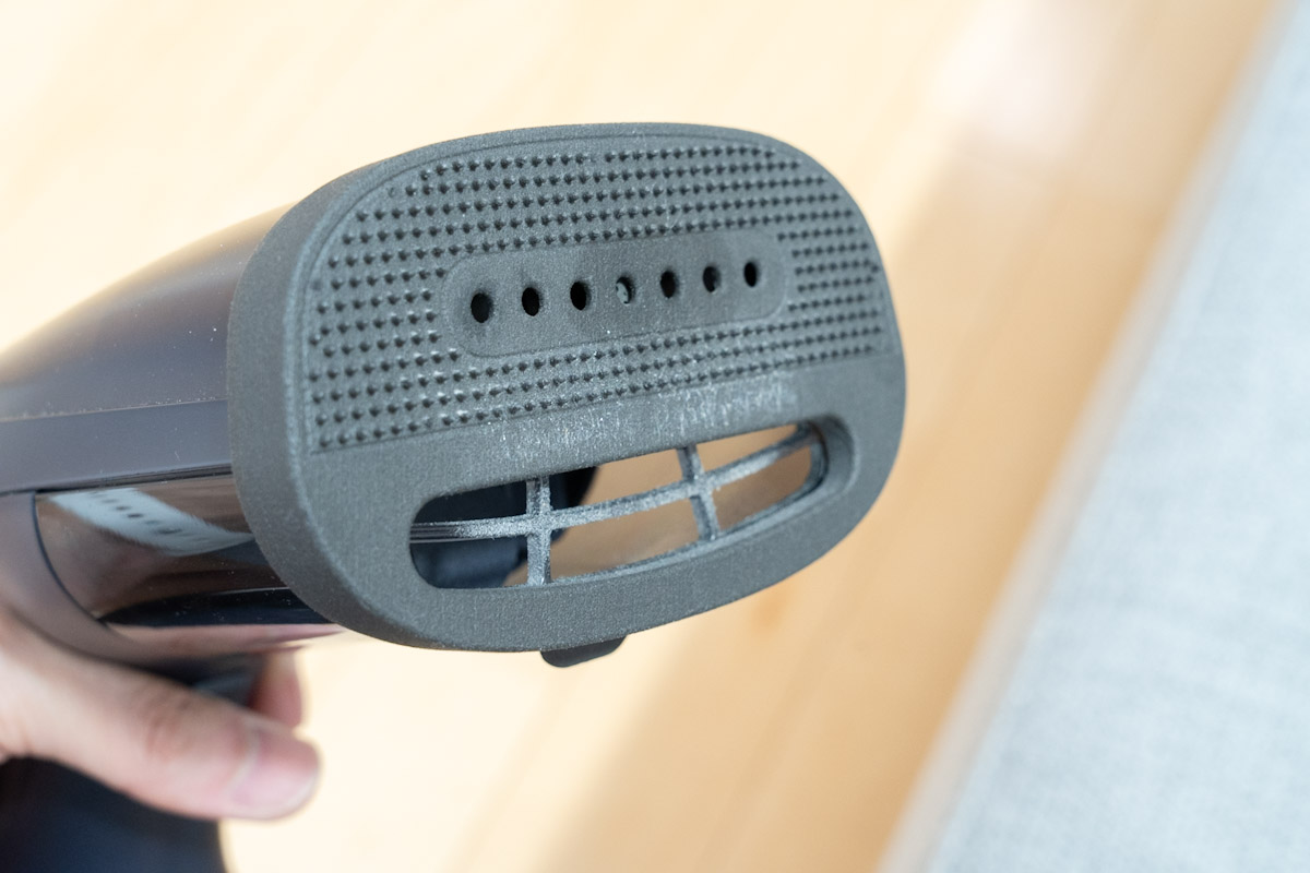 吸着式衣類スチーマー Morus V3使用後