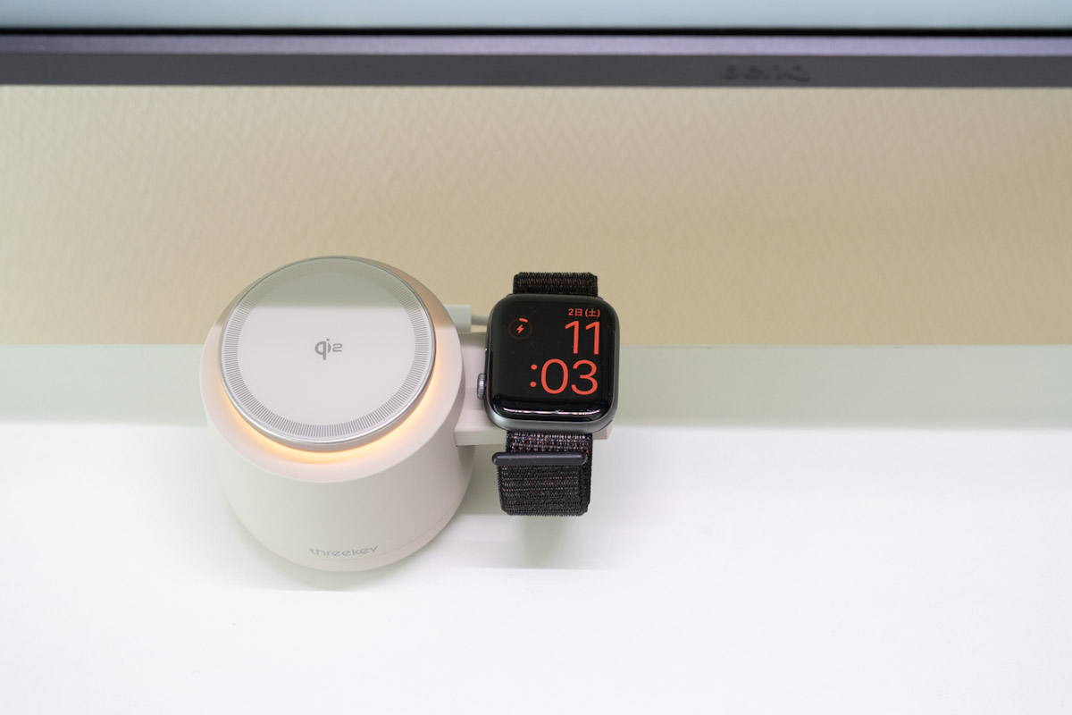THREEKEY 4in1 マグネット無線充電ステーションはMFI認証取得済み