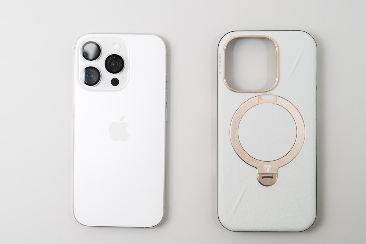 TORRAS Ostand Q3 レザートーンとiPhone 16 Pro