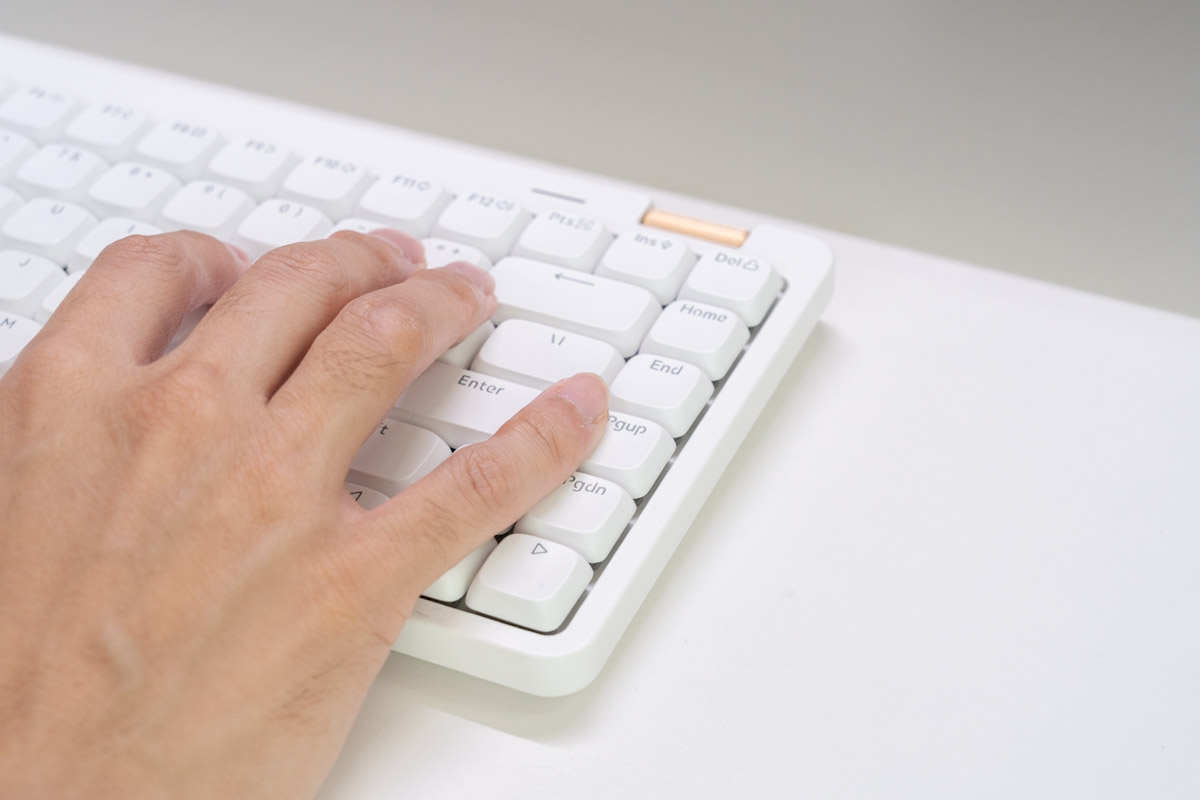 Lofree Flow Liteでは右側の列を打ち間違えることがある