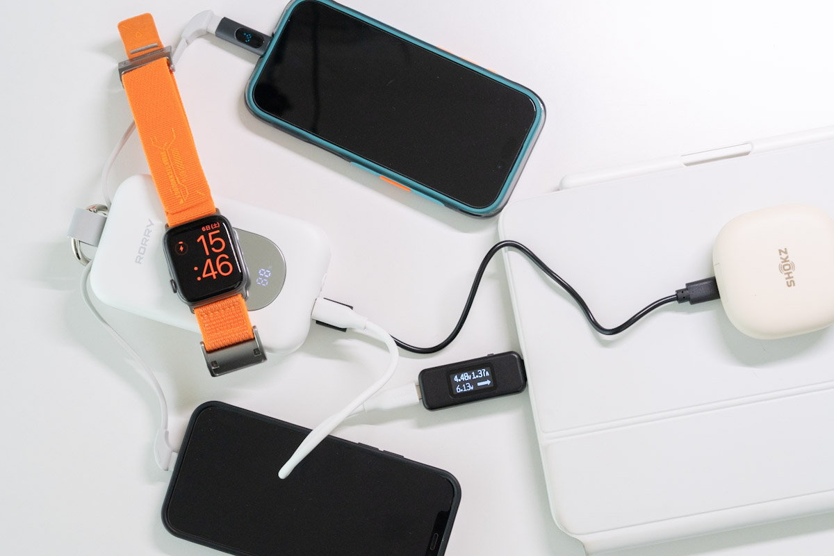 RORRY D2-20000で5台同時充電