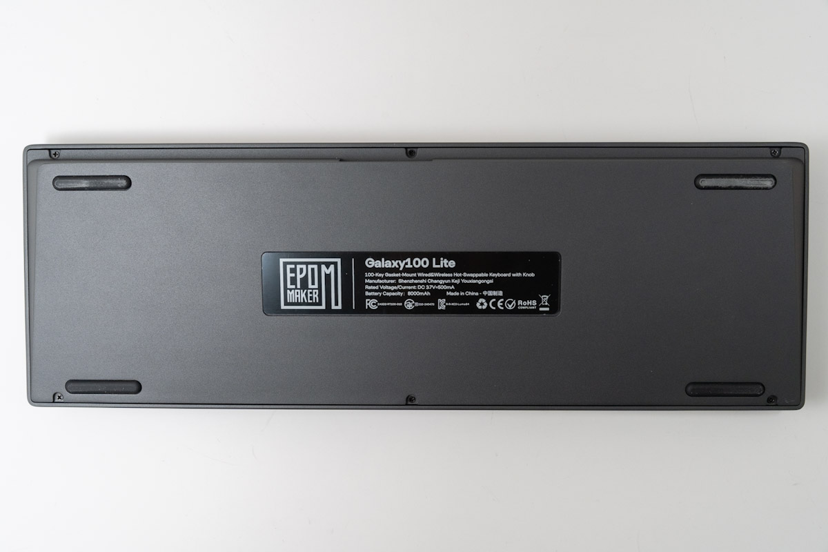 EPOMAKER Galaxy100 Liteの底面