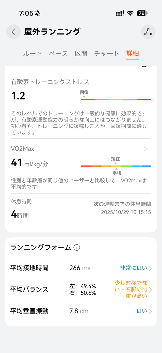 HUAWEI Watch GT 6のワークアウト画面