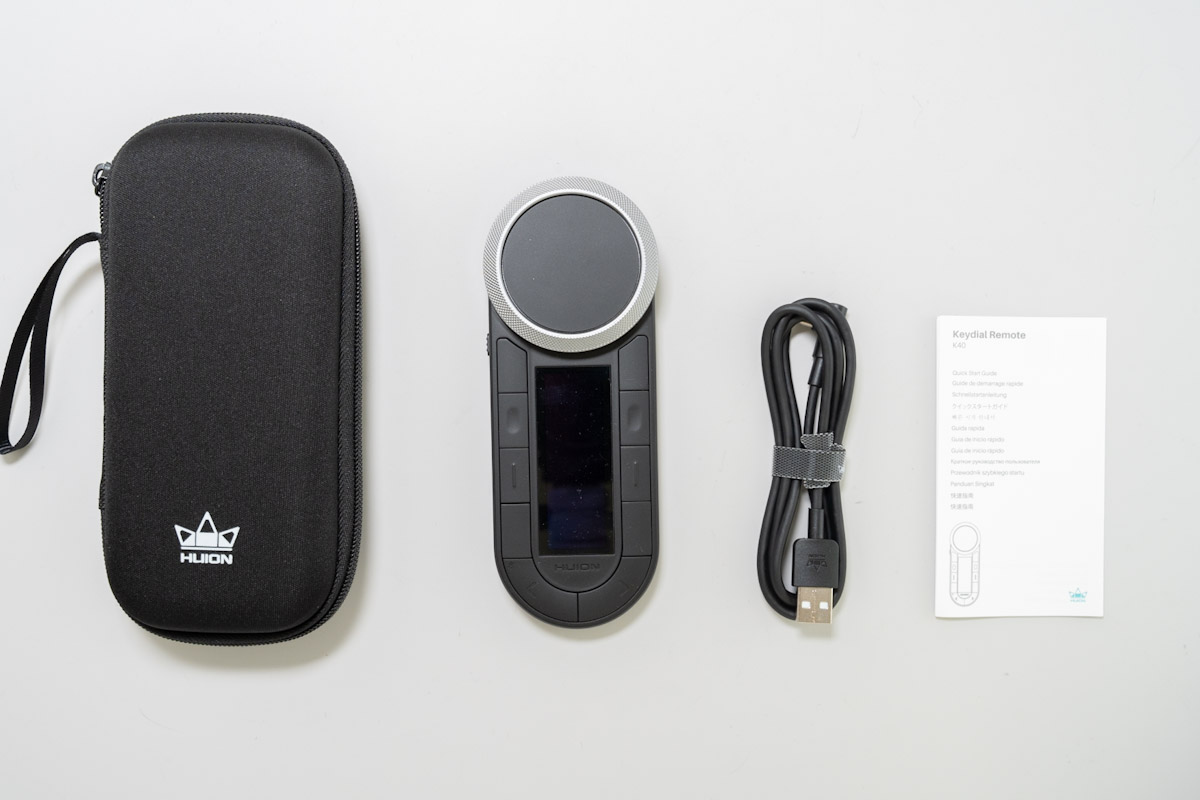 HUION Keydial Remote K40の同梱物