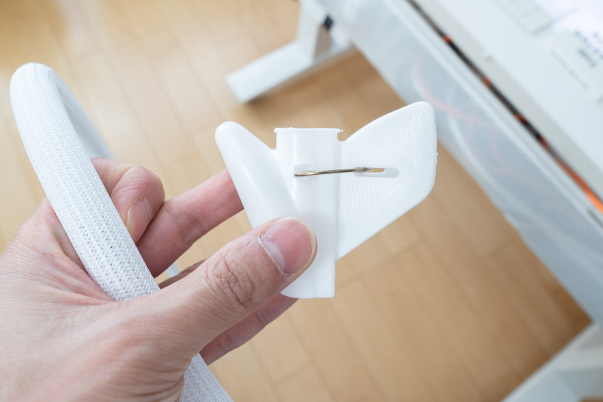 ケーブルスリーブで使うクリップ