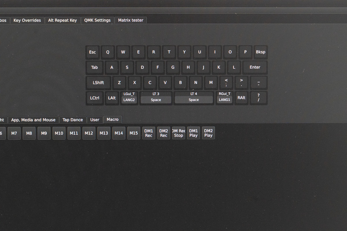 Chosfox Init40のVial設定画面