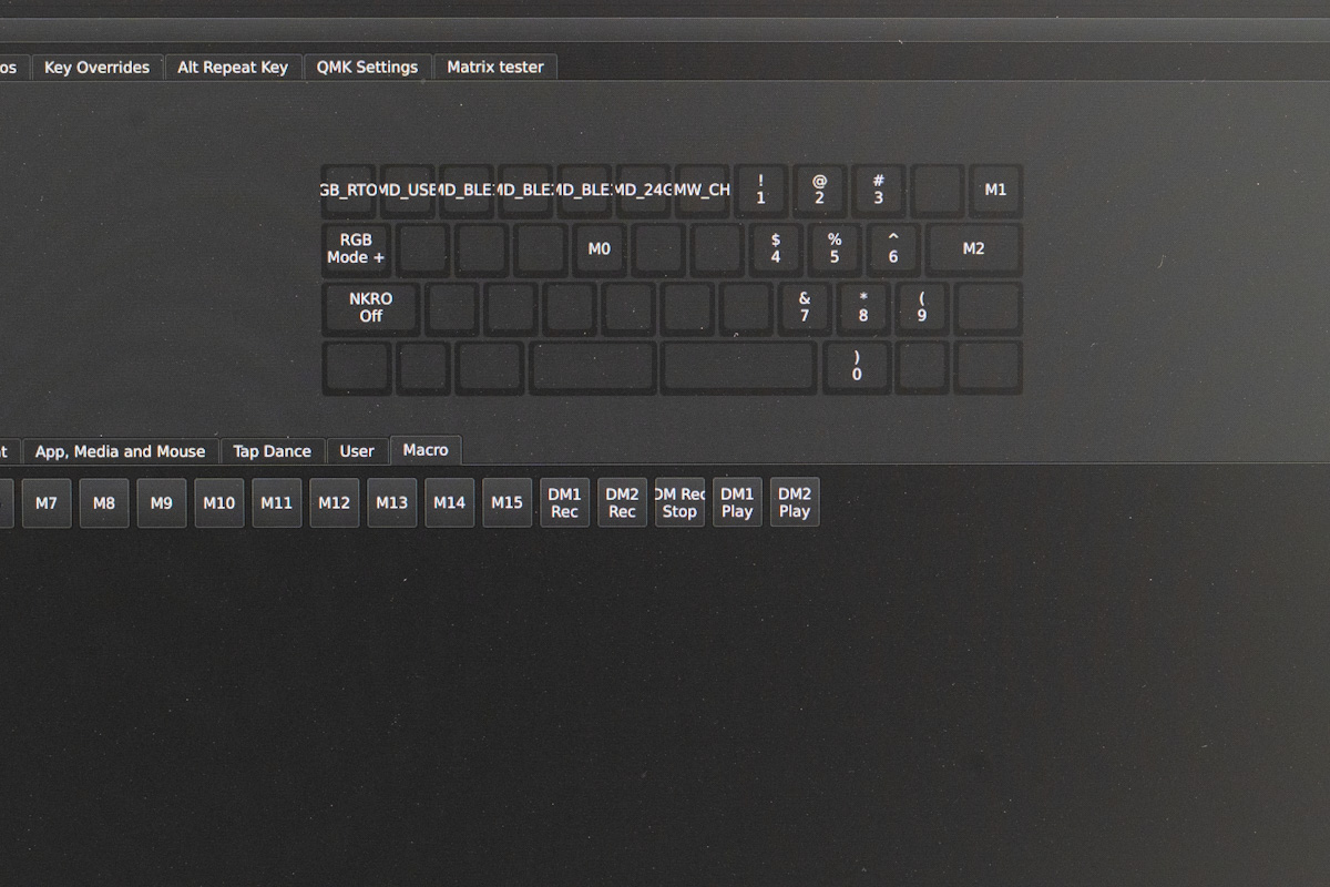 Chosfox Init40のVial設定画面