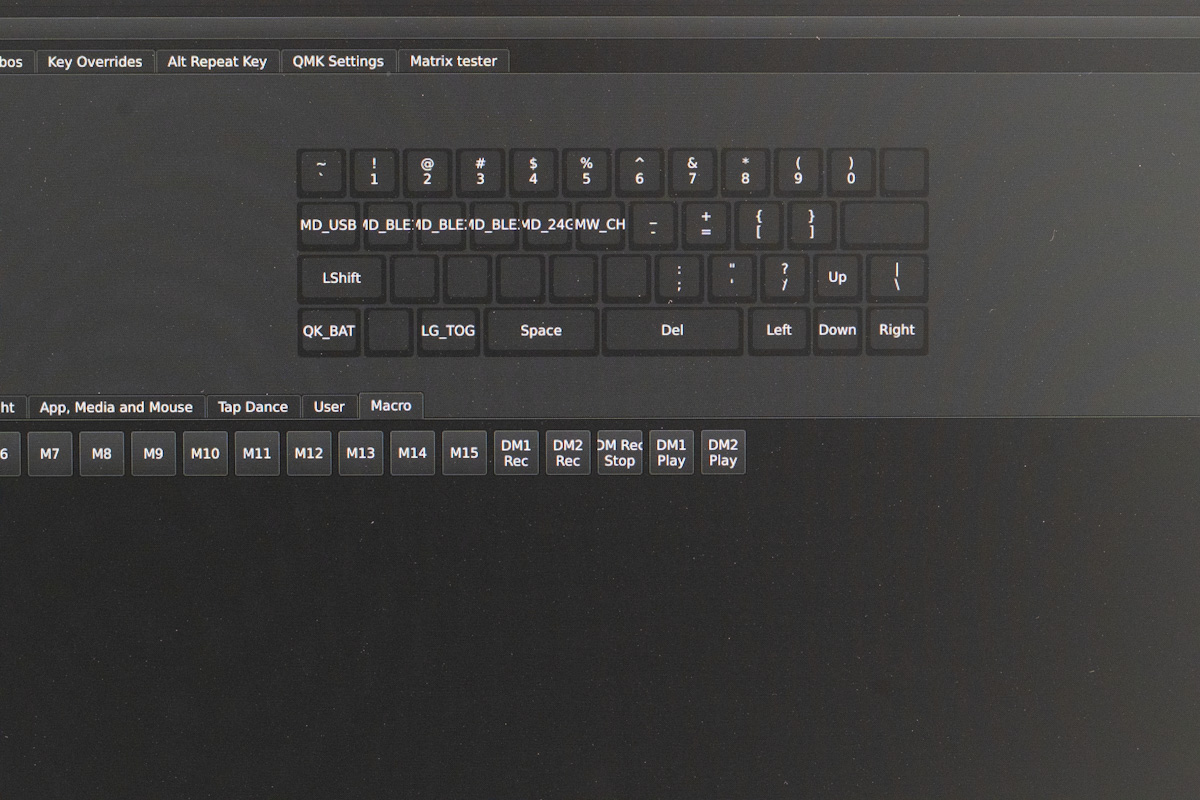 Chosfox Init40のVial設定画面