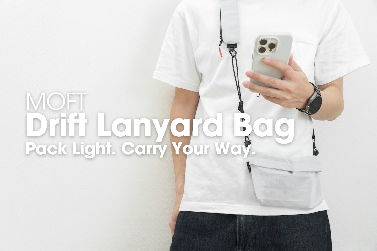 MOFT Drift Lanyard Bagをミニショルダーとして使う装着例
